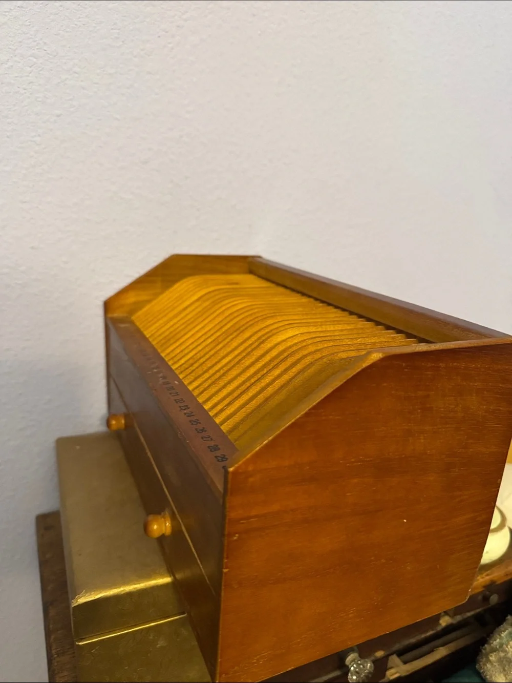 Vintage Wooden Letter and File Organizer